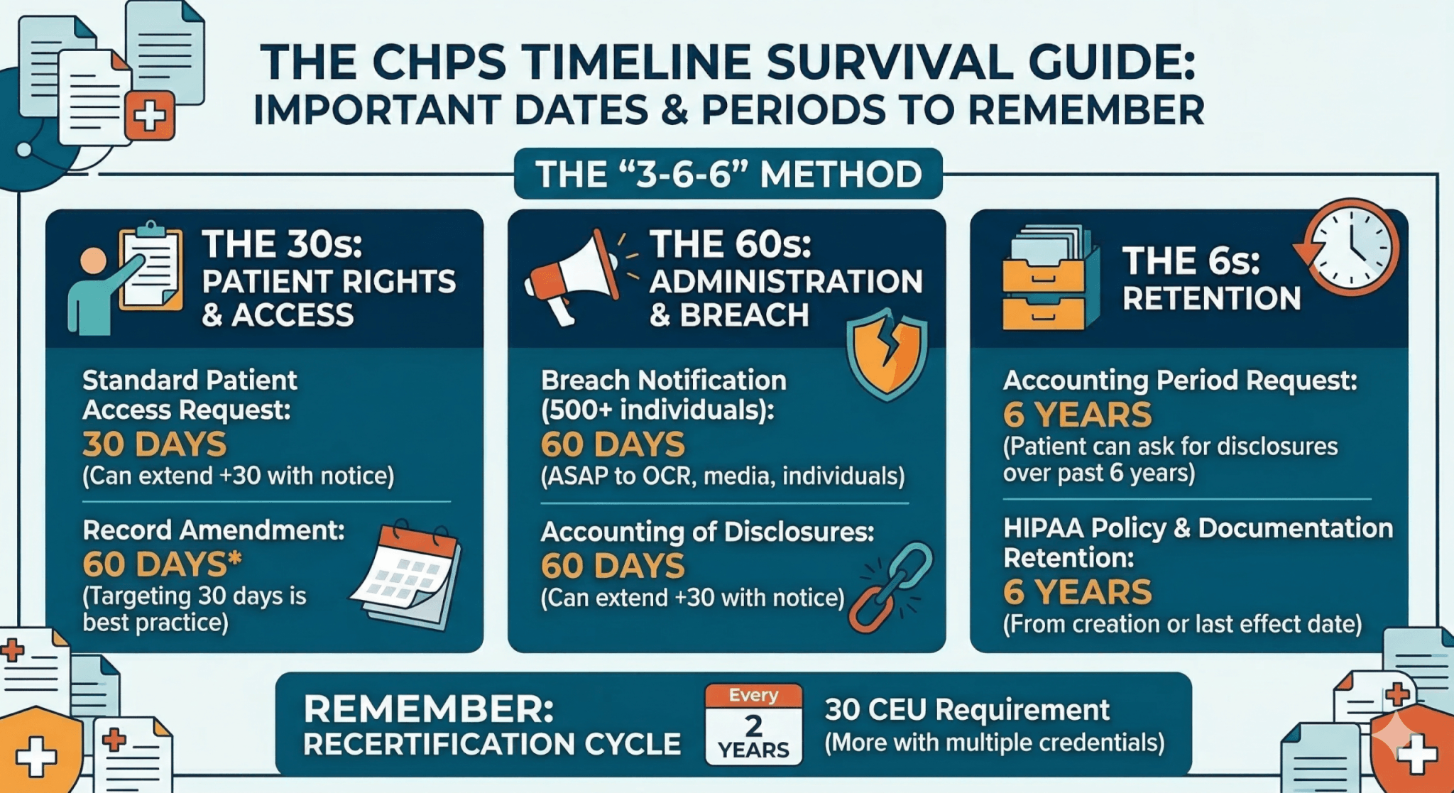 CHPS Exam Mastery: The "3-6-6" Rule for Privacy Timelines